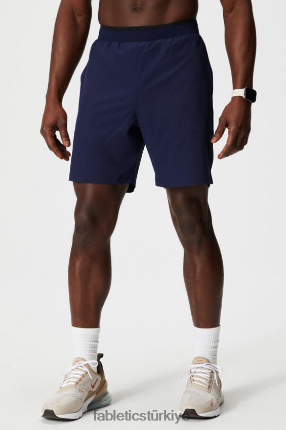 tr Fabletics erkekler temel kısa ii (çizgili) 133 derin donanma 40R06B3127