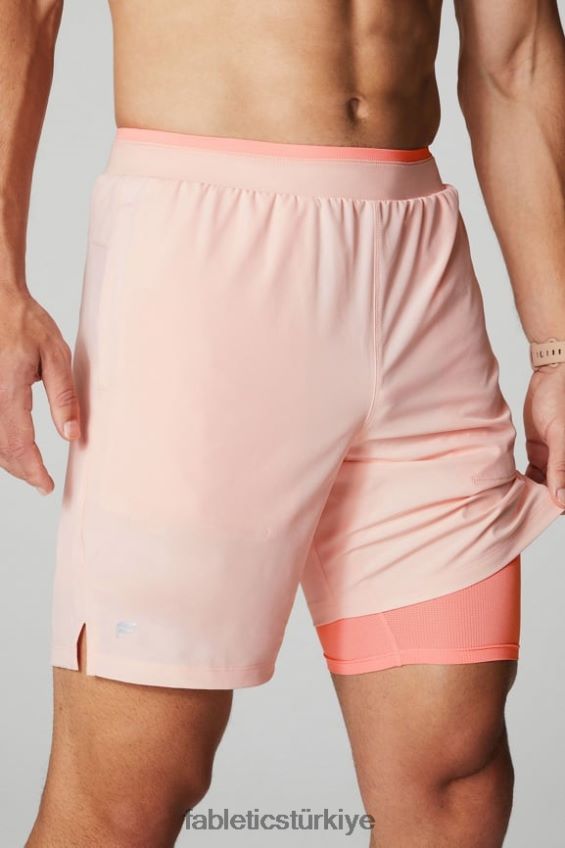 tr Fabletics erkekler temel kısa ii (çizgili) 133 pembe tereyağı 40R06B3130
