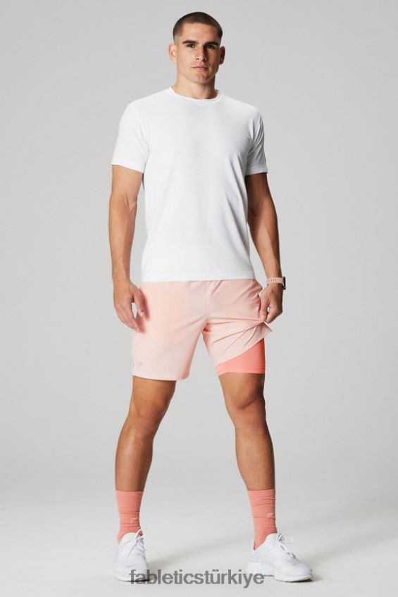 tr Fabletics erkekler temel kısa ii (çizgili) 133 pembe tereyağı 40R06B3130