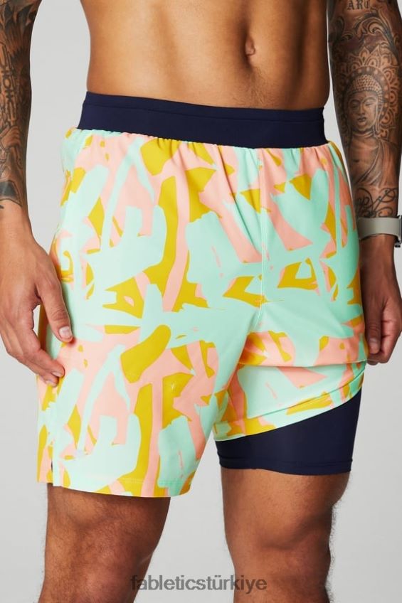tr Fabletics erkekler temel kısa ii (çizgili) 134 şeftali öpücüğü organik lekeler 40R06B3132