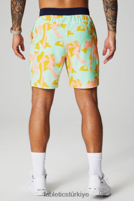 tr Fabletics erkekler temel kısa ii (çizgili) 134 şeftali öpücüğü organik lekeler 40R06B3132