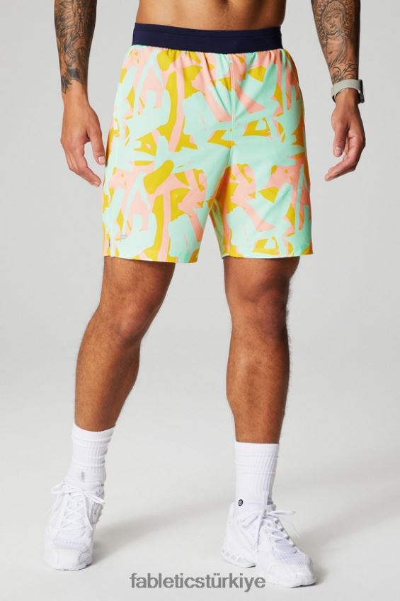 tr Fabletics erkekler temel kısa ii (çizgili) 134 şeftali öpücüğü organik lekeler 40R06B3132