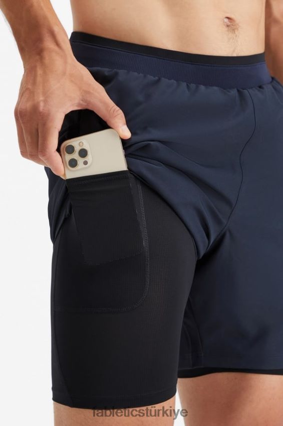 tr Fabletics erkekler temel kısa ii (çizgili) 134 klasik donanma 40R06B3134