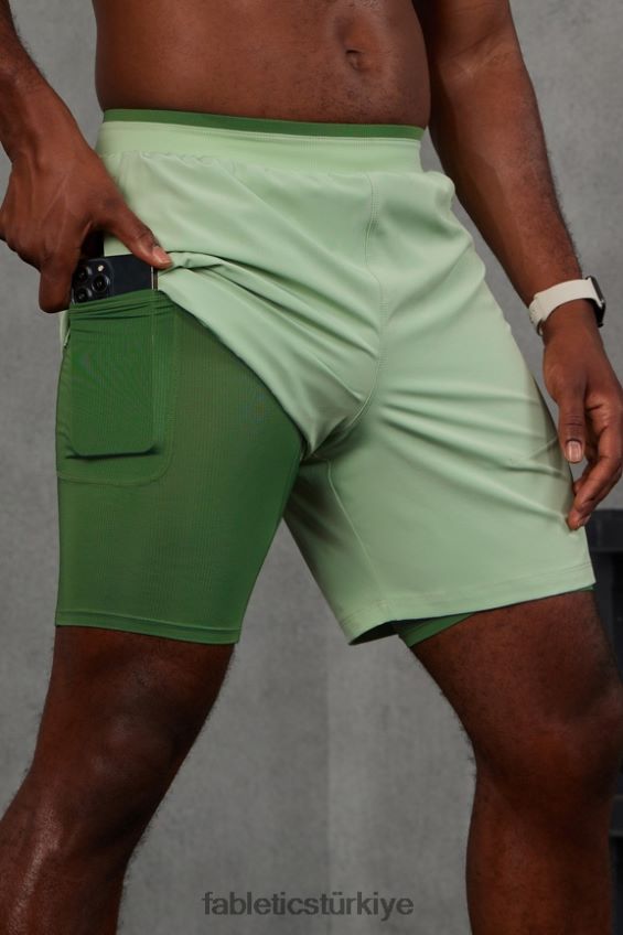 tr Fabletics erkekler temel kısa ii (çizgili) 135 Kekik 40R06B3138