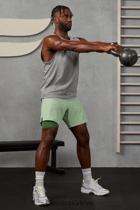 tr Fabletics erkekler temel kısa ii (çizgili) 135 Kekik 40R06B3138