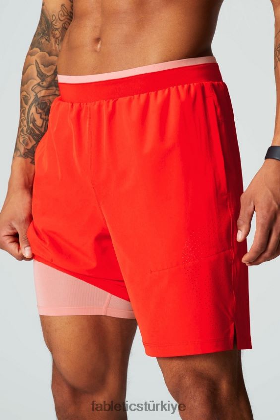 tr Fabletics erkekler temel kısa ii (çizgili) 135 ateş kızdırma delikli 40R06B3141