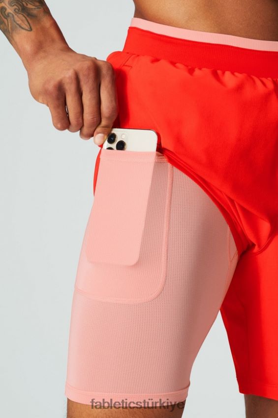 tr Fabletics erkekler temel kısa ii (çizgili) 135 ateş kızdırma delikli 40R06B3141