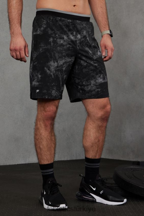 tr Fabletics erkekler temel kısa ii (çizgili) 135 siyah ortam gürültüsü 40R06B3139