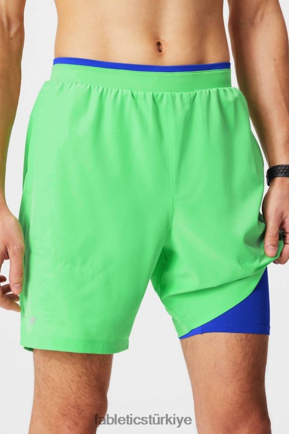 tr Fabletics erkekler temel kısa ii (çizgili) 135 yabani kireç 40R06B3140