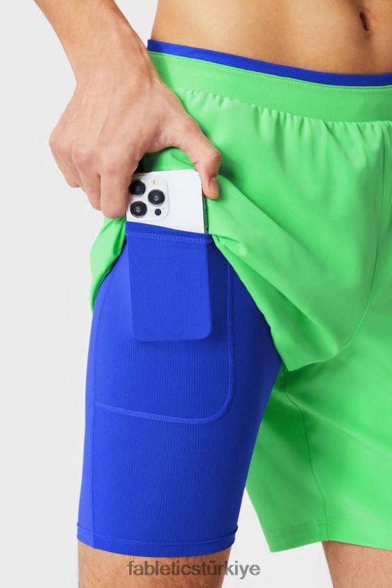 tr Fabletics erkekler temel kısa ii (çizgili) 135 yabani kireç 40R06B3140