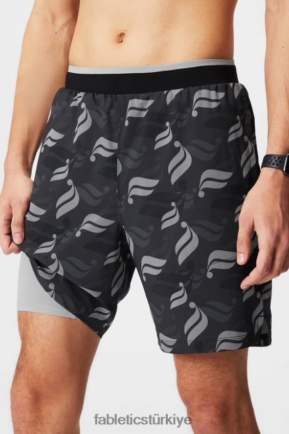 tr Fabletics erkekler temel kısa ii (çizgili) 136 blackletics atmak 40R06B3143