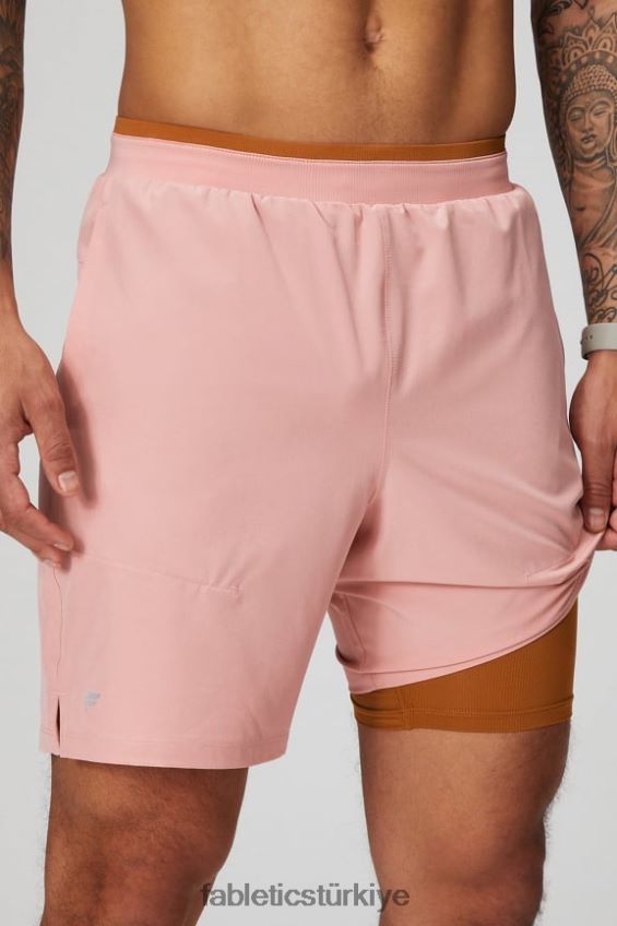 tr Fabletics erkekler temel kısa ii (çizgili) 136 pembe kayrak 40R06B3145