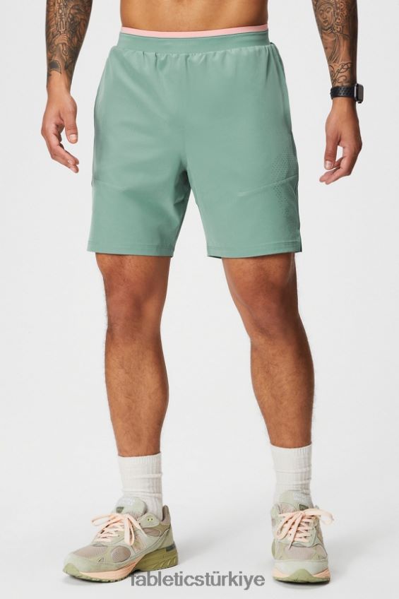 tr Fabletics erkekler temel kısa ii (çizgili) 137 gri kekik delikli 40R06B3147