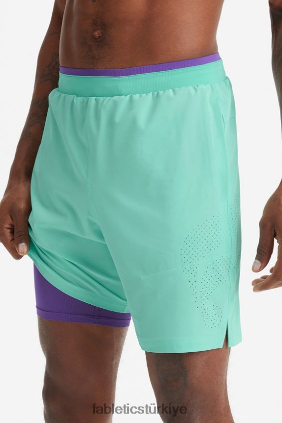 tr Fabletics erkekler temel kısa ii (çizgili) 137 nane sisi delikli 40R06B3150