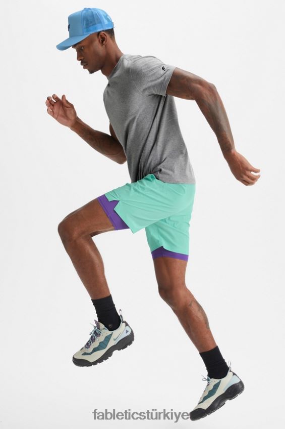 tr Fabletics erkekler temel kısa ii (çizgili) 137 nane sisi delikli 40R06B3150