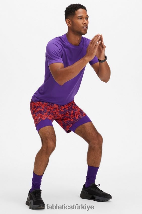 tr Fabletics erkekler temel kısa ii (çizgili) 138 kızılötesi 40R06B3155