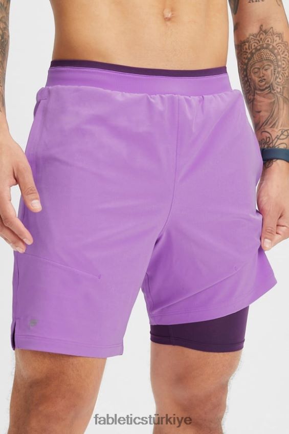 tr Fabletics erkekler temel kısa ii (çizgili) 138 leylak rengi duman 40R06B3153