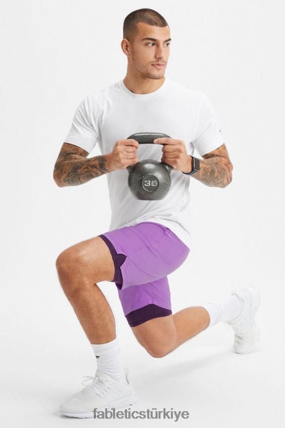 tr Fabletics erkekler temel kısa ii (çizgili) 138 leylak rengi duman 40R06B3153