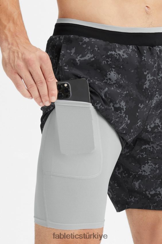 tr Fabletics erkekler temel kısa ii (çizgili) 138 siyah yeni kamuflaj 40R06B3152