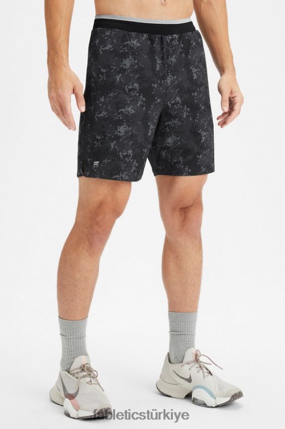 tr Fabletics erkekler temel kısa ii (çizgili) 138 siyah yeni kamuflaj 40R06B3152
