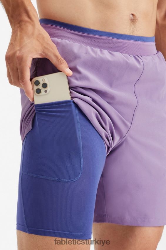 tr Fabletics erkekler temel kısa ii (çizgili) 162 mor vibe delikli 40R06B3303
