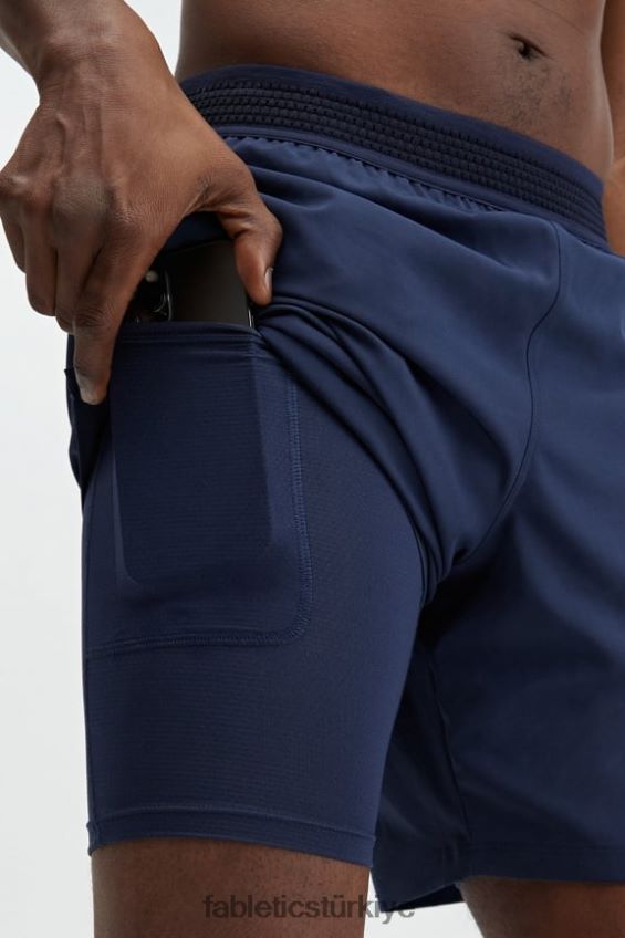 tr Fabletics erkekler temel kısa (çizgili) Donanma 40R06B3326