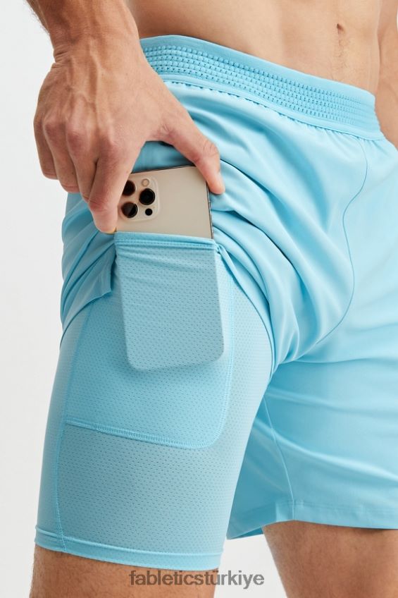 tr Fabletics erkekler temel kısa (çizgili) Mavi gökyüzü 40R06B3329