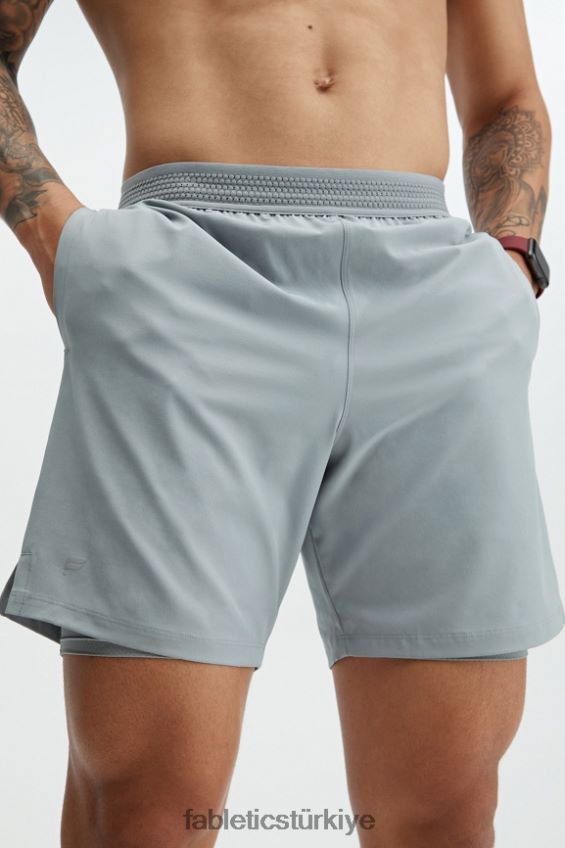 tr Fabletics erkekler temel kısa (çizgili) gölge grisi 40R06B3327