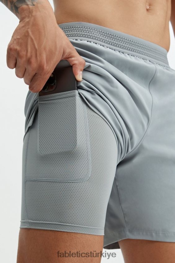 tr Fabletics erkekler temel kısa (çizgili) gölge grisi 40R06B3327