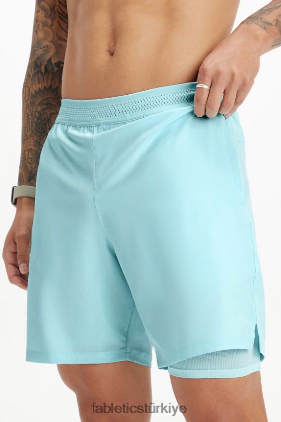 tr Fabletics erkekler temel kısa (çizgili) İskandinav mavisi 40R06B3324