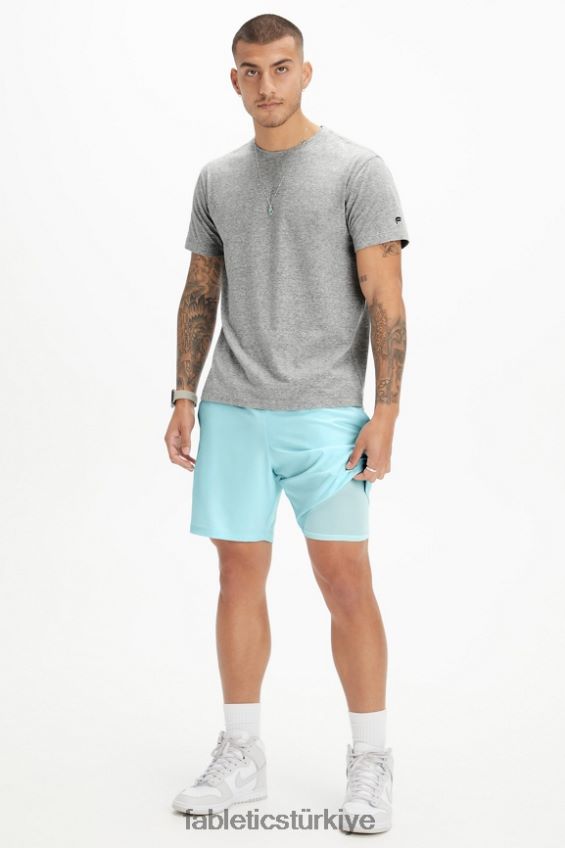 tr Fabletics erkekler temel kısa (çizgili) İskandinav mavisi 40R06B3324
