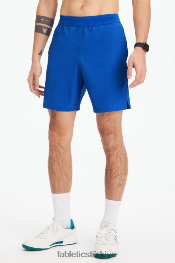tr Fabletics erkekler temel kısa (çizgili) yarış mavisi 40R06B3323
