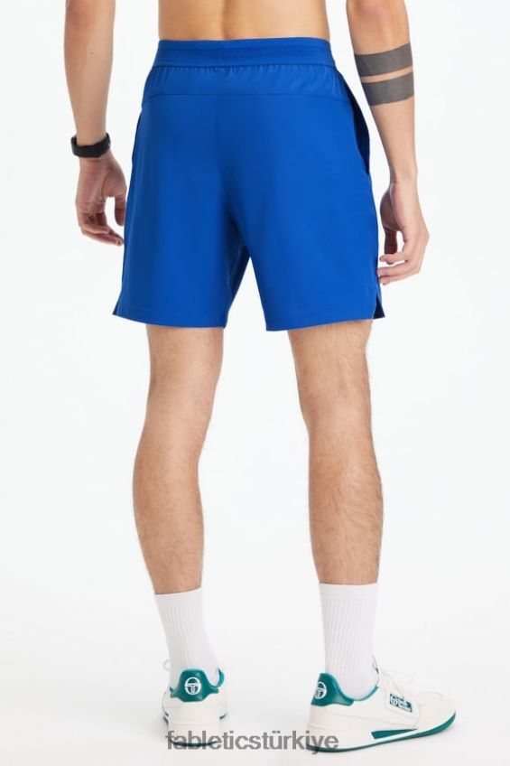 tr Fabletics erkekler temel kısa (çizgili) yarış mavisi 40R06B3323