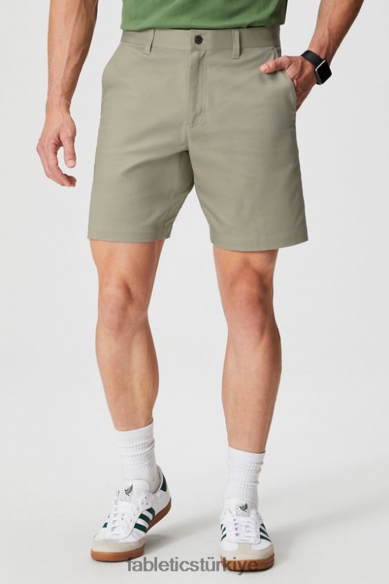 tr Fabletics erkekler yüksek yan chino kısa taze boz kahverengi 40R06B3300