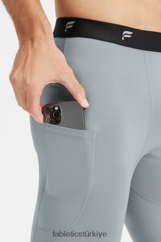 tr Fabletics erkekler taban katmanı tam uzunlukta sıkı gölge grisi 40R06B3118
