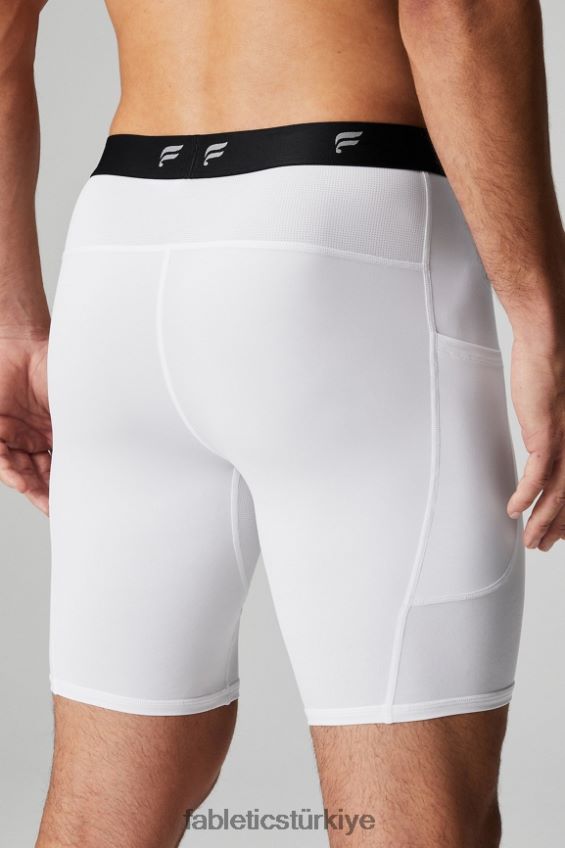 tr Fabletics erkekler temel katman kısa klasik beyaz 40R06B3116