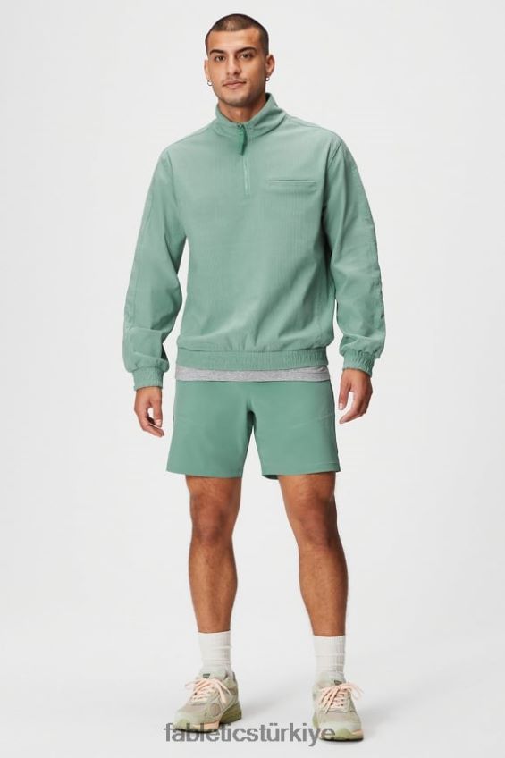 tr Fabletics erkekler kulüp kordonu 1/4 fermuarlı ceket gri kekik 40R06B3638