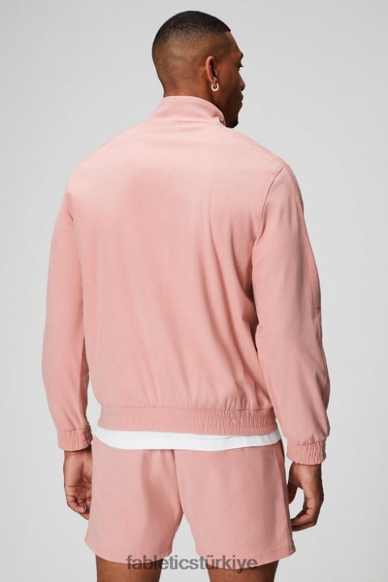 tr Fabletics erkekler kulüp kordonu 1/4 fermuarlı ceket pembe kayrak 40R06B3639