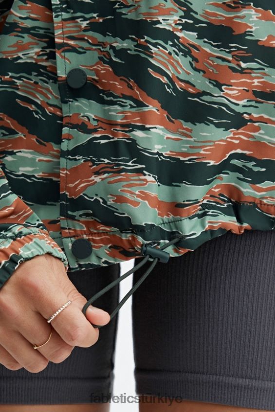 tr Fabletics erkekler tek antrenör ceketi büyük kaplan kamuflajı 40R06B3645