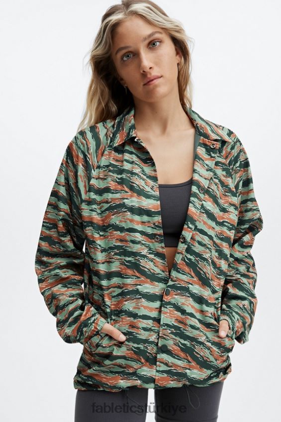 tr Fabletics erkekler tek antrenör ceketi büyük kaplan kamuflajı 40R06B3645