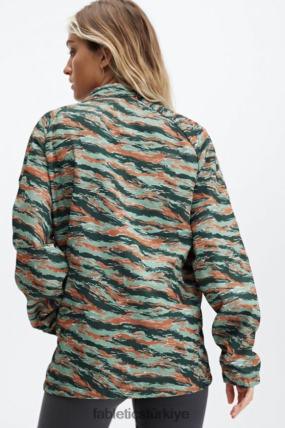 tr Fabletics erkekler tek antrenör ceketi büyük kaplan kamuflajı 40R06B3645