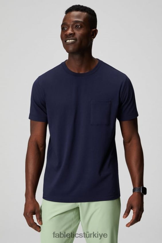 tr Fabletics erkekler 24-7 cep tişörtü derin donanma 40R06B3455