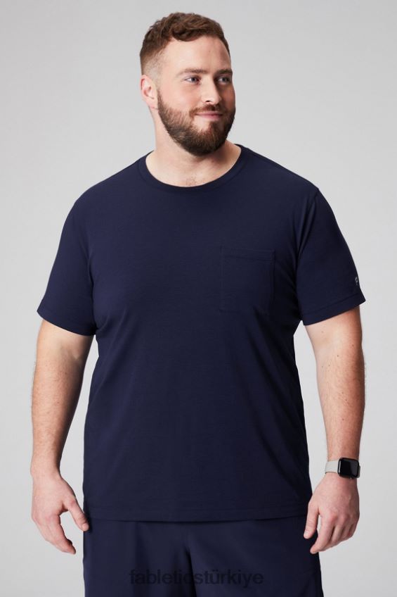tr Fabletics erkekler 24-7 cep tişörtü derin donanma 40R06B3456