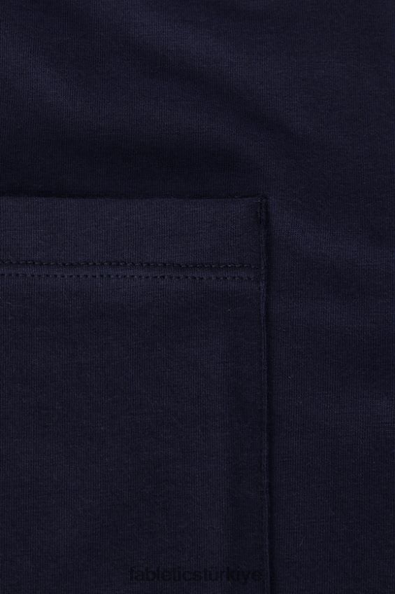 tr Fabletics erkekler 24-7 cep tişörtü derin donanma 40R06B3456