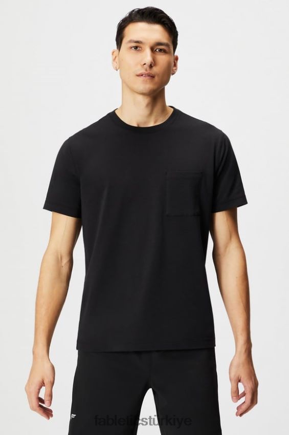 tr Fabletics erkekler 24-7 cep tişörtü siyah 40R06B3448
