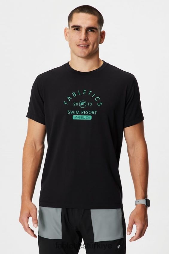 tr Fabletics erkekler 24-7 tişört 182 siyah yüzmek 40R06B3507