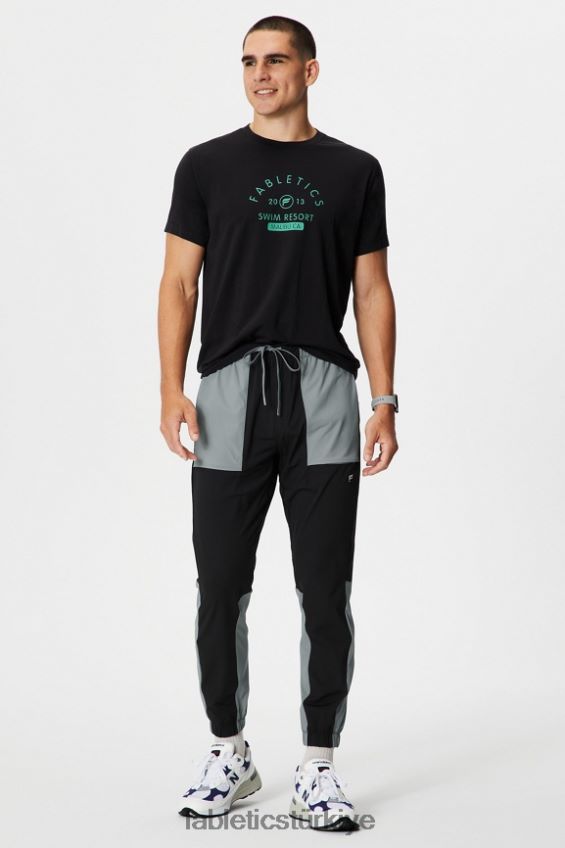 tr Fabletics erkekler 24-7 tişört 182 siyah yüzmek 40R06B3507