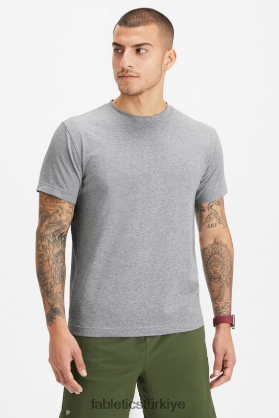 tr Fabletics erkekler 24-7 tişört 183 klasik gri melanj 40R06B3516