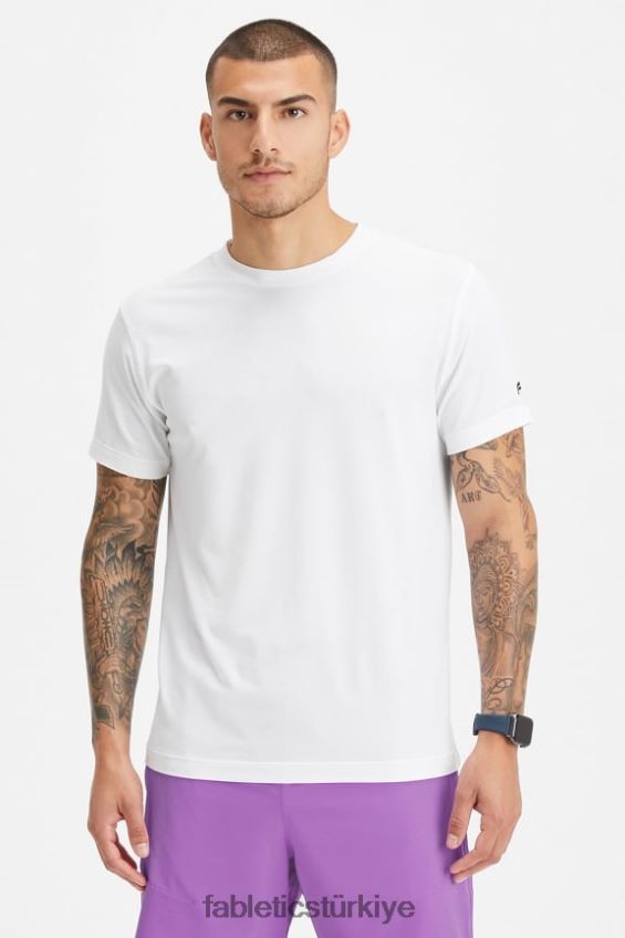 tr Fabletics erkekler 24-7 tişört 184 beyaz 40R06B3518