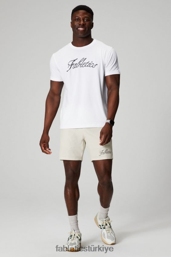 tr Fabletics erkekler 24-7 tişört 184 klasik beyaz zincir dikiş 40R06B3541